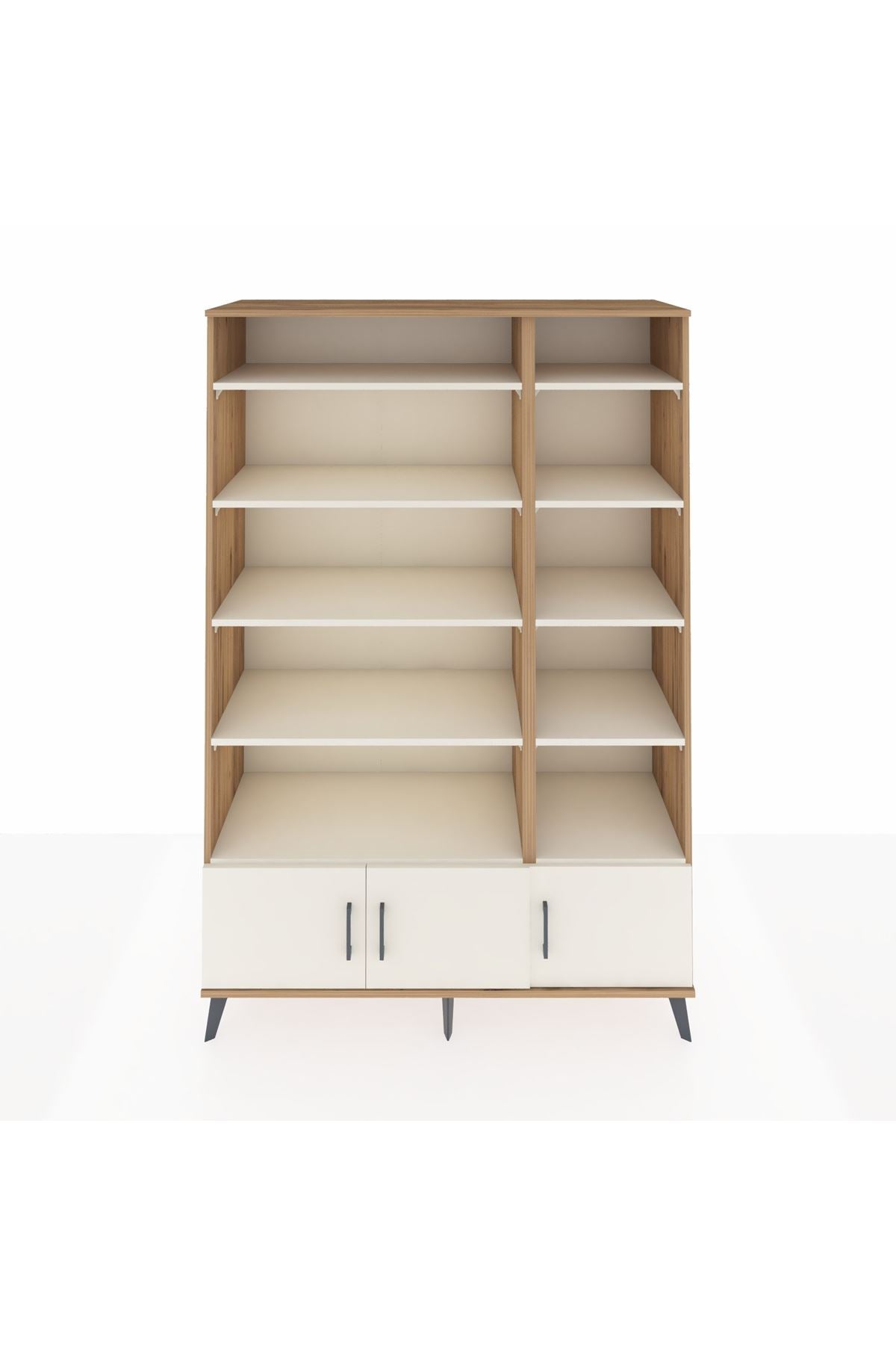 Hyperion Dolap 10 Raflı 3 Kapaklı 132x44x195 Çam-Aytaşı/Aytaşı