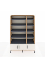 Hyperion Dolap 10 Raflı 3 Kapaklı 132x44x195 Çam-Aytaşı/Antrasit