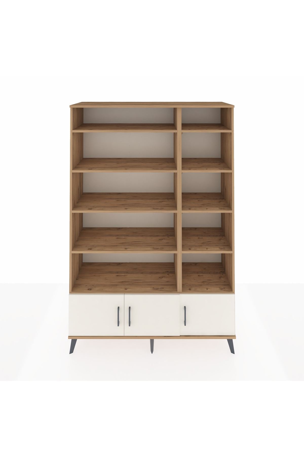 Hyperion Dolap 10 Raflı 3 Kapaklı 132x44x195 Çam-Aytaşı/Çam