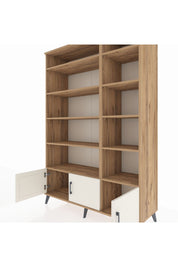 Hyperion Dolap 10 Raflı 3 Kapaklı 132x44x195 Çam-Aytaşı/Çam