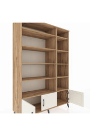 Hyperion Dolap 10 Raflı 3 Kapaklı 132x44x195 Çam-Aytaşı/Çam
