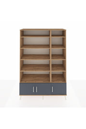 Hyperion Dolap 10 Raflı 3 Kapaklı 132x44x195 Çam-Antrasit/Çam