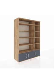 Hyperion Dolap 10 Raflı 3 Kapaklı 132x44x195 Çam-Antrasit/Çam
