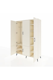 Hyperion Dolap 7 Raflı 5 Kapaklı Tek Askılı 132x44x195 Aytaşı-Aytaşı/Aytaşı