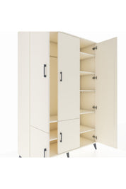 Hyperion Dolap 7 Raflı 5 Kapaklı Tek Askılı 132x44x195 Aytaşı-Aytaşı/Aytaşı
