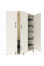 Hyperion Dolap 7 Raflı 5 Kapaklı Tek Askılı 132x44x195 Aytaşı-Aytaşı/Antrasit