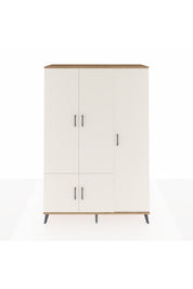 Hyperion Dolap 7 Raflı 5 Kapaklı Tek Askılı 132x44x195 Çam-Aytaşı/Aytaşı