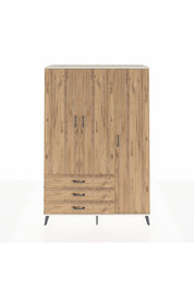 Hyperion Dolap 6 Raflı 3 Çekmeceli Tek Askılı 132x44x195 Aytaşı-Çam/Çam