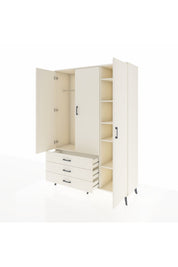 Hyperion Dolap 6 Raflı 3 Çekmeceli Tek Askılı 132x44x195 Aytaşı-Aytaşı/Aytaşı