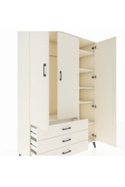 Hyperion Dolap 6 Raflı 3 Çekmeceli Tek Askılı 132x44x195 Aytaşı-Aytaşı/Aytaşı