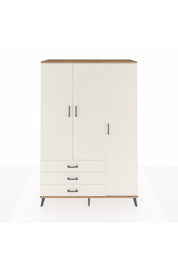 Hyperion Dolap 6 Raflı 3 Çekmeceli Tek Askılı 132x44x195 Çam-Aytaşı/Aytaşı