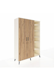 Hyperion Dolap 7 Raflı 2 Kapaklı Tek Askılı 132x44x195 Aytaşı-Çam/Aytaşı