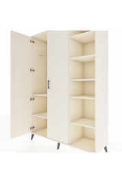 Hyperion Dolap 7 Raflı 2 Kapaklı Tek Askılı 132x44x195 Aytaşı-Aytaşı/Antrasit