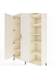 Hyperion Dolap 7 Raflı 2 Kapaklı Tek Askılı 132x44x195 Aytaşı-Aytaşı/Çam