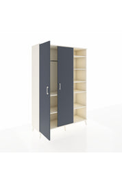 Hyperion Dolap 7 Raflı 2 Kapaklı Tek Askılı 132x44x195 Aytaşı-Antrasit/Çam