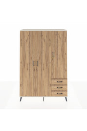 Hyperion Dolap 6 Raflı 3 Çekmeceli Tek Askılı 132x44x195 Aytaşı-Çam/Çam