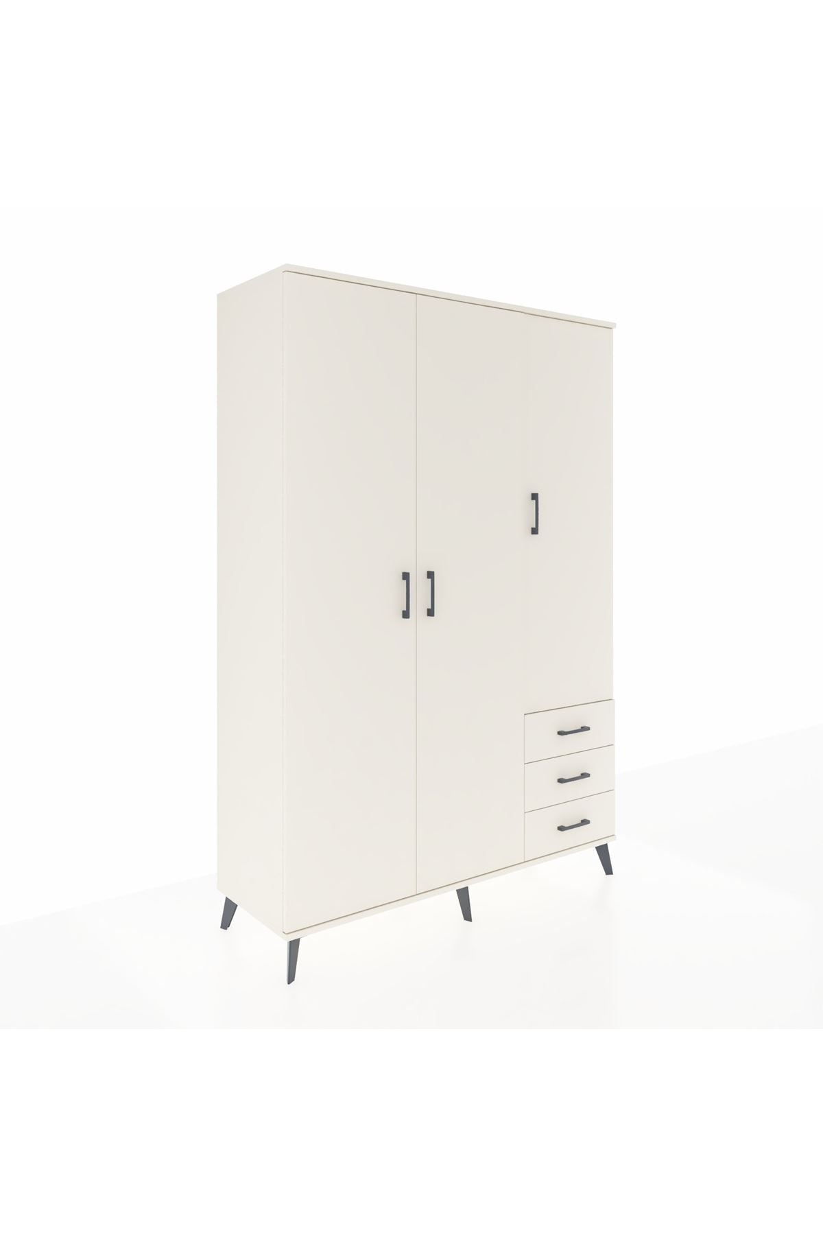 Hyperion Dolap 6 Raflı 3 Çekmeceli Tek Askılı 132x44x195 Aytaşı-Aytaşı/Aytaşı