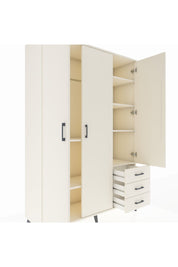 Hyperion Dolap 6 Raflı 3 Çekmeceli Tek Askılı 132x44x195 Aytaşı-Aytaşı/Aytaşı