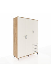 Hyperion Dolap 6 Raflı 3 Çekmeceli Tek Askılı 132x44x195 Çam-Aytaşı/Aytaşı