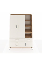 Hyperion Dolap 5 Raflı 4 Çekmeceli Tek Askılı 132x44x195 Çam-Aytaşı/Aytaşı