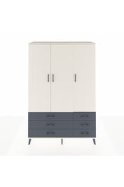 Hyperion Dolap 5 Raflı 6 Çekmeceli Tek Askılı 132x44x195 Aytaşı-Aytaşı/Antrasit