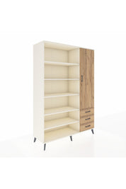 Hyperion Dolap 9 Raflı 3 Çekmeceli Tek Kapaklı  132x44x195 Aytaşı-Çam/Çam