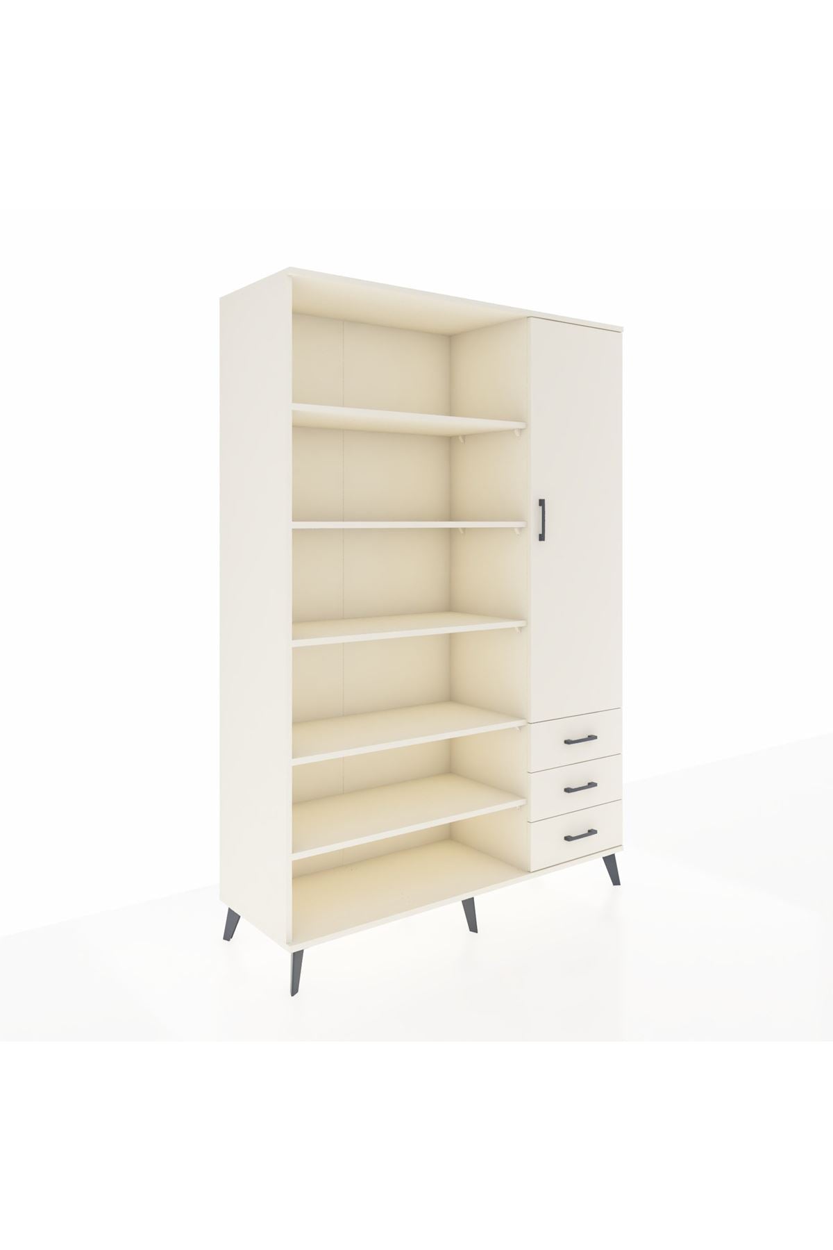 Hyperion Dolap 9 Raflı 3 Çekmeceli Tek Kapaklı  132x44x195 Aytaşı-Aytaşı/Aytaşı