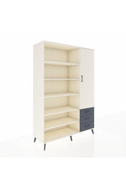 Hyperion Dolap 9 Raflı 3 Çekmeceli Tek Kapaklı  132x44x195 Aytaşı-Aytaşı/Antrasit