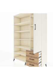 Hyperion Dolap 9 Raflı 3 Çekmeceli Tek Kapaklı  132x44x195 Aytaşı-Aytaşı/Çam