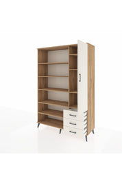 Hyperion Dolap 9 Raflı 3 Çekmeceli Tek Kapaklı  132x44x195 Çam-Aytaşı/Aytaşı