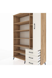 Hyperion Dolap 9 Raflı 3 Çekmeceli Tek Kapaklı  132x44x195 Çam-Aytaşı/Aytaşı