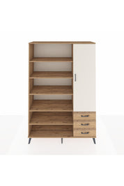 Hyperion Dolap 9 Raflı 3 Çekmeceli Tek Kapaklı  132x44x195 Çam-Aytaşı/Çam