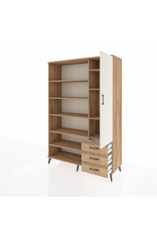 Hyperion Dolap 9 Raflı 3 Çekmeceli Tek Kapaklı  132x44x195 Çam-Aytaşı/Çam