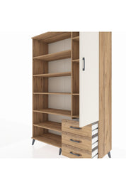 Hyperion Dolap 9 Raflı 3 Çekmeceli Tek Kapaklı  132x44x195 Çam-Aytaşı/Çam