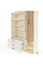 Hyperion Dolap 9 Raflı 3 Çekmeceli Tek Kapaklı  132x44x195 Aytaşı-Çam/Aytaşı