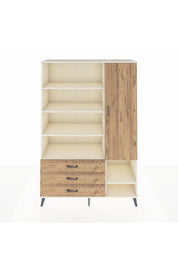 Hyperion Dolap 9 Raflı 3 Çekmeceli Tek Kapaklı  132x44x195 Aytaşı-Çam/Çam