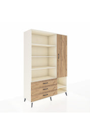 Hyperion Dolap 9 Raflı 3 Çekmeceli Tek Kapaklı  132x44x195 Aytaşı-Çam/Çam