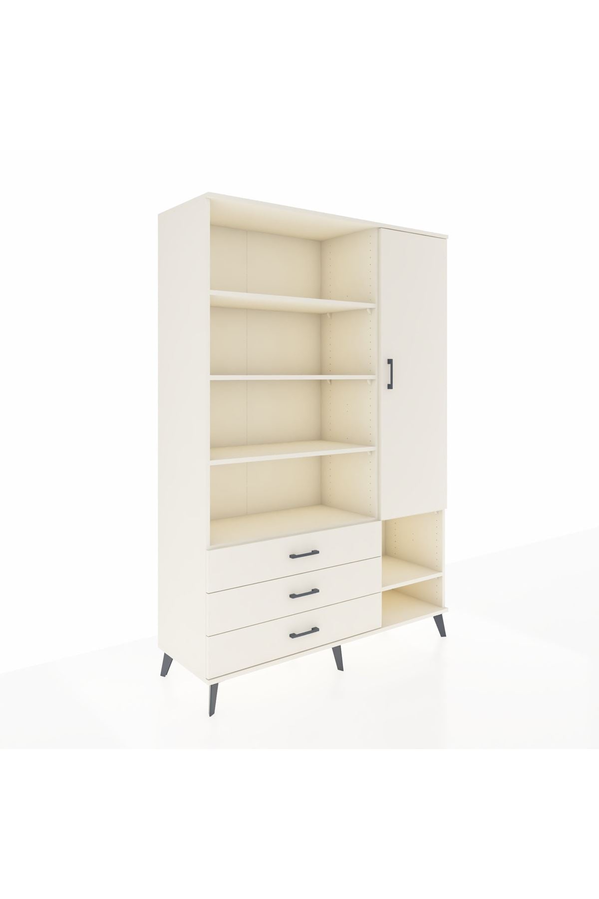 Hyperion Dolap 9 Raflı 3 Çekmeceli Tek Kapaklı  132x44x195 Aytaşı-Aytaşı/Aytaşı