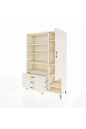 Hyperion Dolap 9 Raflı 3 Çekmeceli Tek Kapaklı  132x44x195 Aytaşı-Aytaşı/Aytaşı