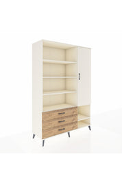 Hyperion Dolap 9 Raflı 3 Çekmeceli Tek Kapaklı  132x44x195 Aytaşı-Aytaşı/Çam