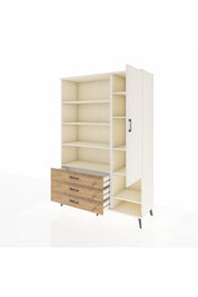 Hyperion Dolap 9 Raflı 3 Çekmeceli Tek Kapaklı  132x44x195 Aytaşı-Aytaşı/Çam