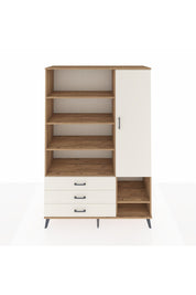 Hyperion Dolap 9 Raflı 3 Çekmeceli Tek Kapaklı  132x44x195 Çam-Aytaşı/Aytaşı