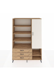 Hyperion Dolap 9 Raflı 3 Çekmeceli Tek Kapaklı  132x44x195 Çam-Aytaşı/Çam