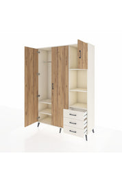 Hyperion Dolap 5 Raflı 3 Çekmeceli Tek Askılı 132x44x195 Aytaşı-Çam/Aytaşı