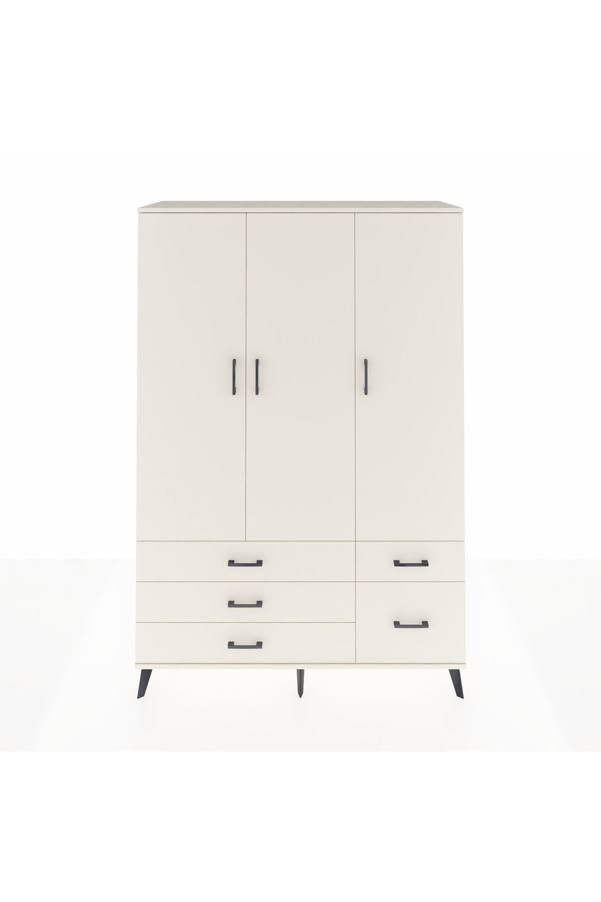 Hyperion Dolap 5 Raflı 5 Çekmeceli Tek Askılı 132x44x195 Aytaşı-Aytaşı/Aytaşı