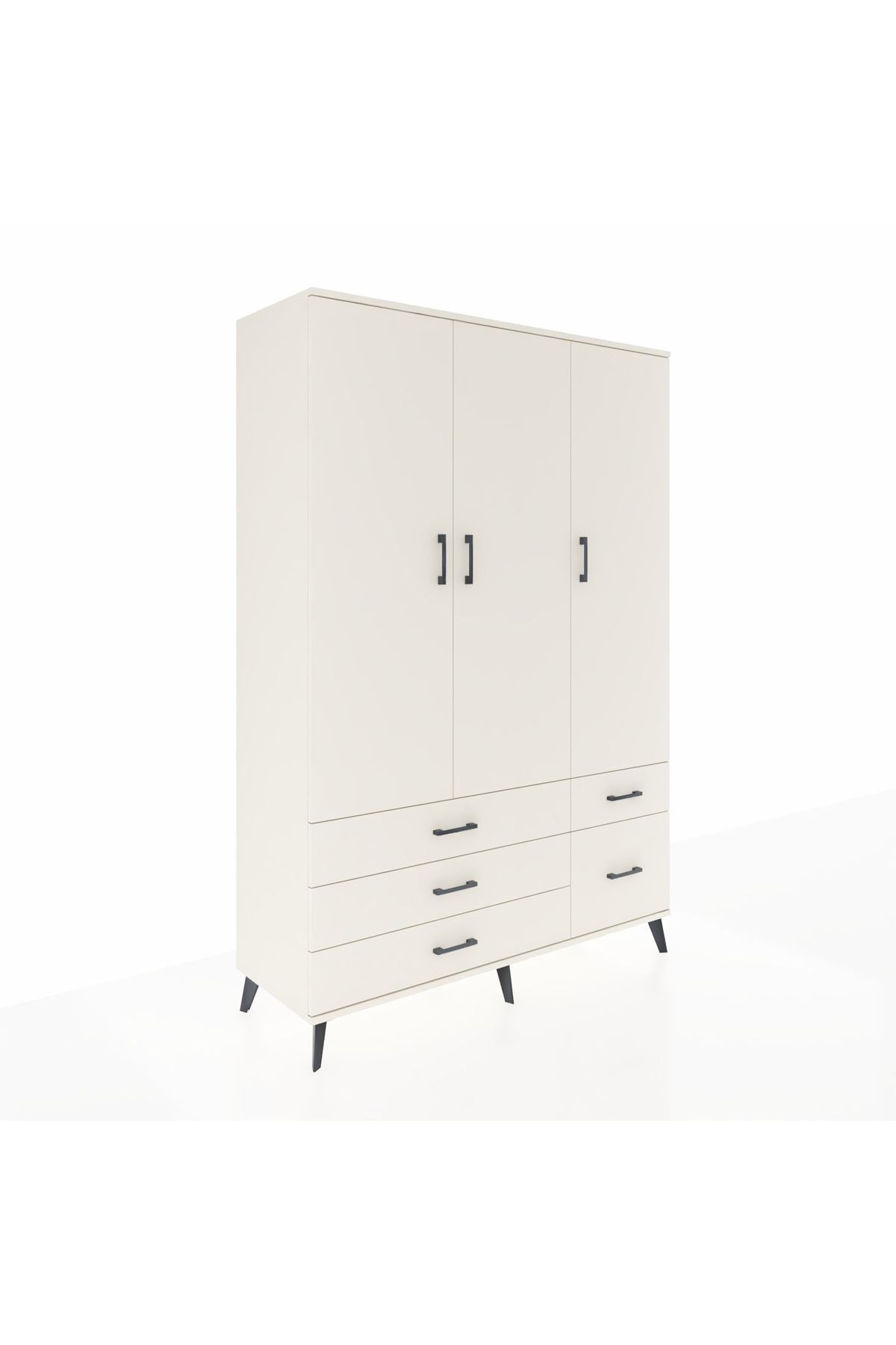 Hyperion Dolap 5 Raflı 5 Çekmeceli Tek Askılı 132x44x195 Aytaşı-Aytaşı/Aytaşı