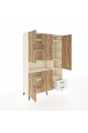 Hyperion Dolap 10 Raflı 2 Çekmeceli 5 Kapaklı 132x44x195 Aytaşı-Çam/Aytaşı