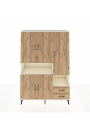 Hyperion Dolap 10 Raflı 2 Çekmeceli 5 Kapaklı 132x44x195 Aytaşı-Çam/Çam