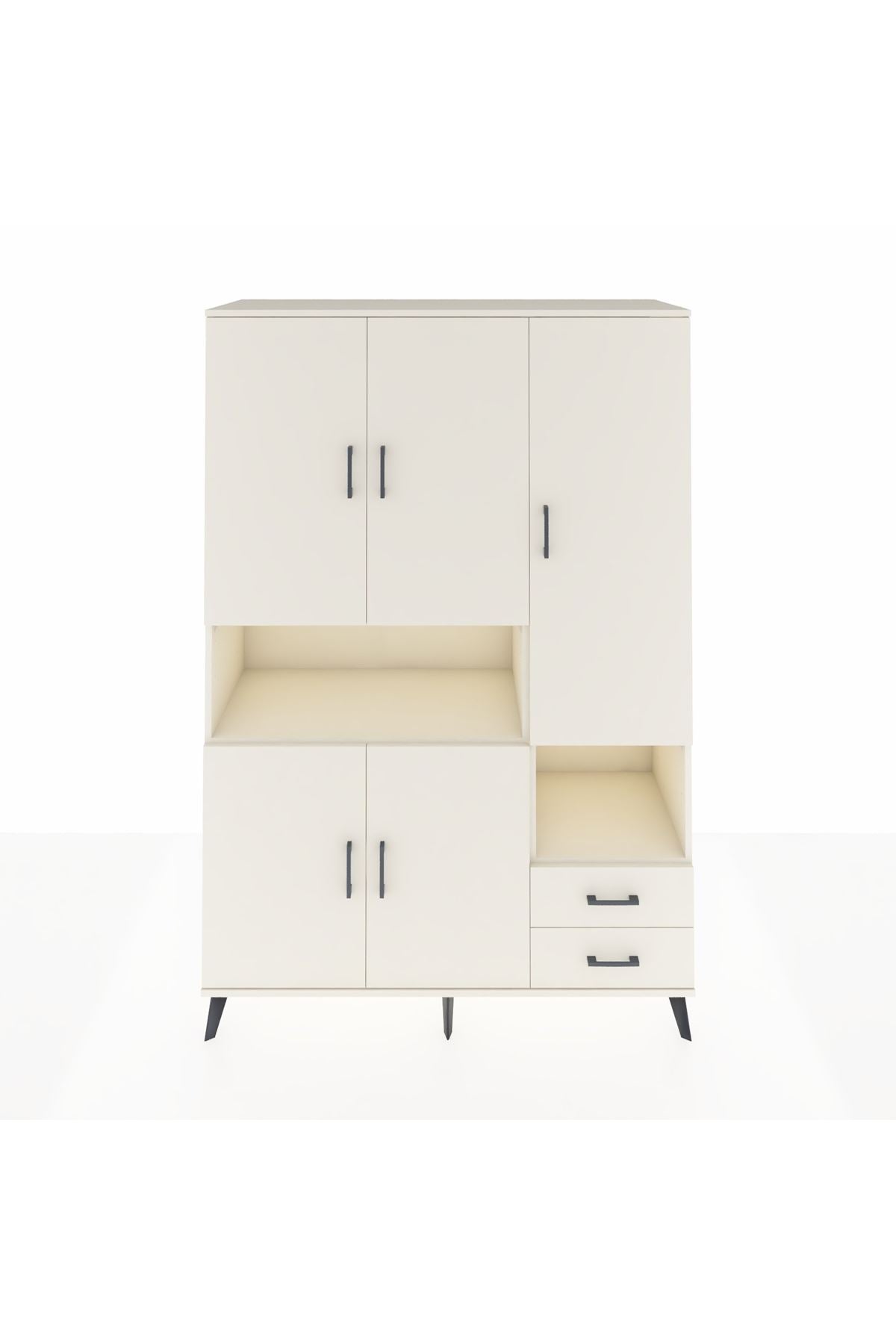 Hyperion Dolap 10 Raflı 2 Çekmeceli 5 Kapaklı 132x44x195 Aytaşı-Aytaşı/Aytaşı