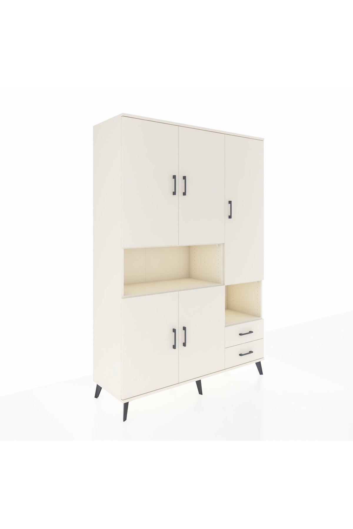 Hyperion Dolap 10 Raflı 2 Çekmeceli 5 Kapaklı 132x44x195 Aytaşı-Aytaşı/Aytaşı